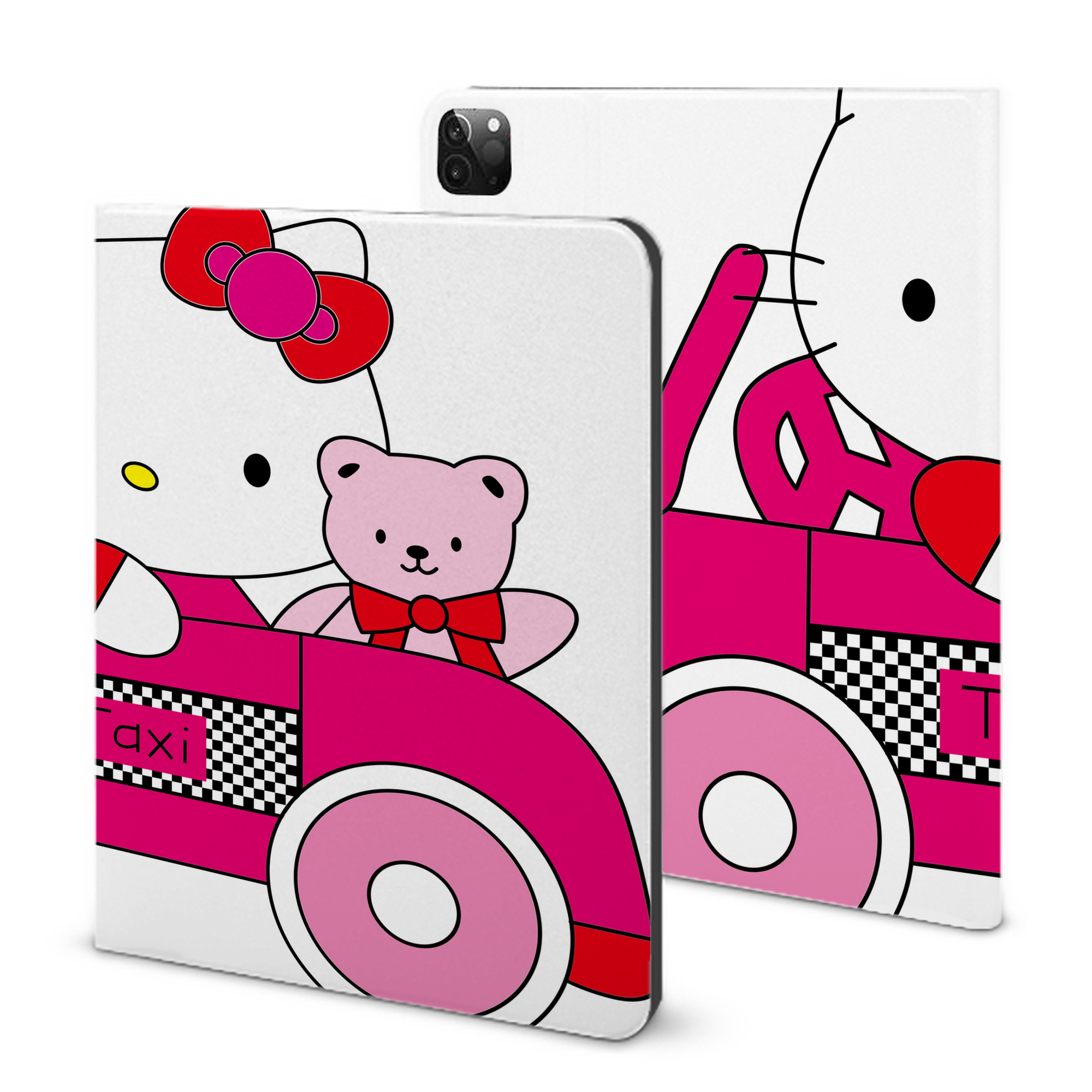 （画像用） Hello Kitty ハローキティ IPadケース ペンホルダー付き ブックスタイルデザイン